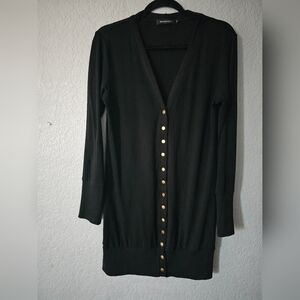 Merokeety Women's Long Sleeve Snap Closure Sweater Cardigan. Black Size Large